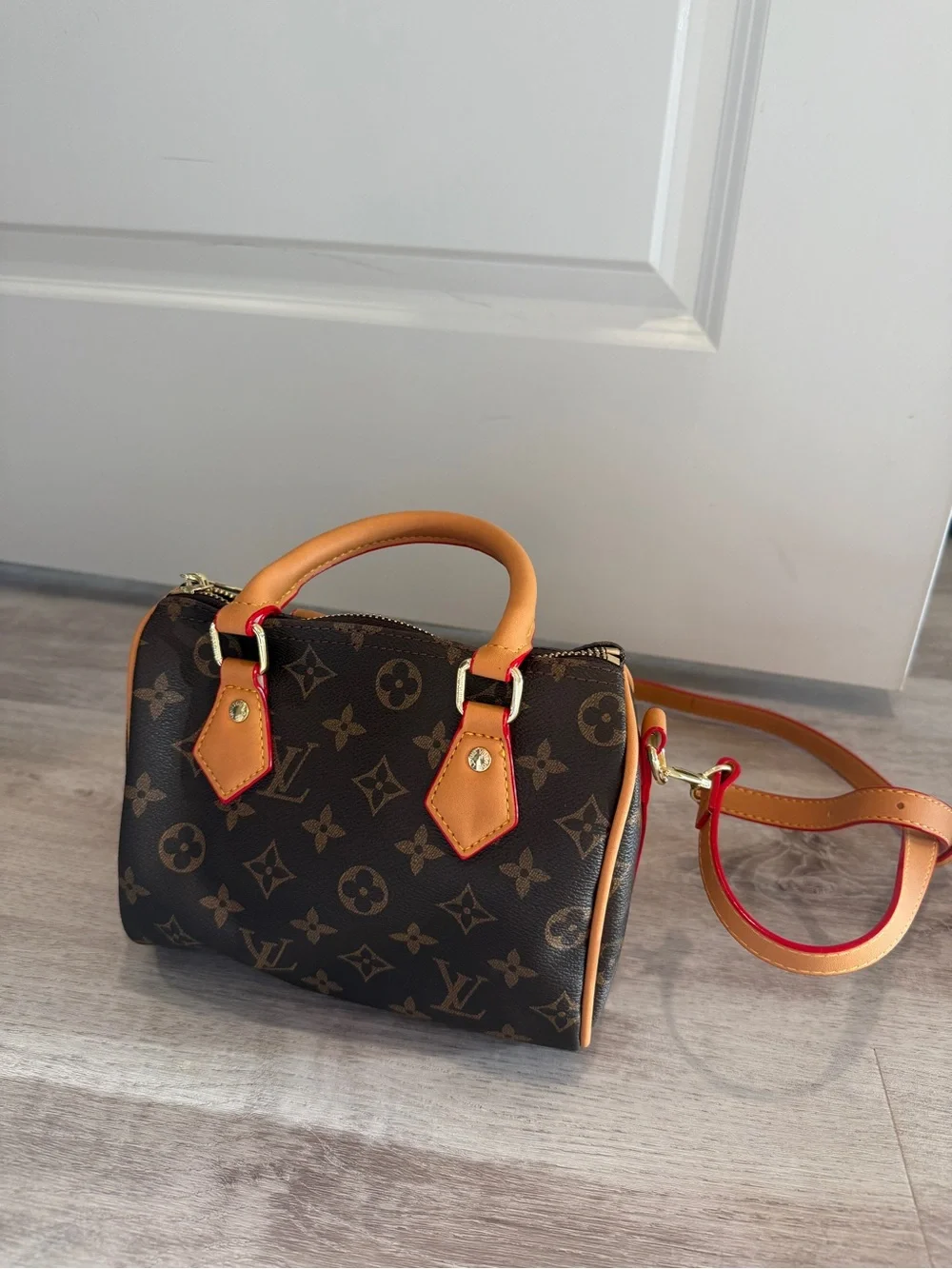 Classic Monogram Mini Satchel in Brown and Tan